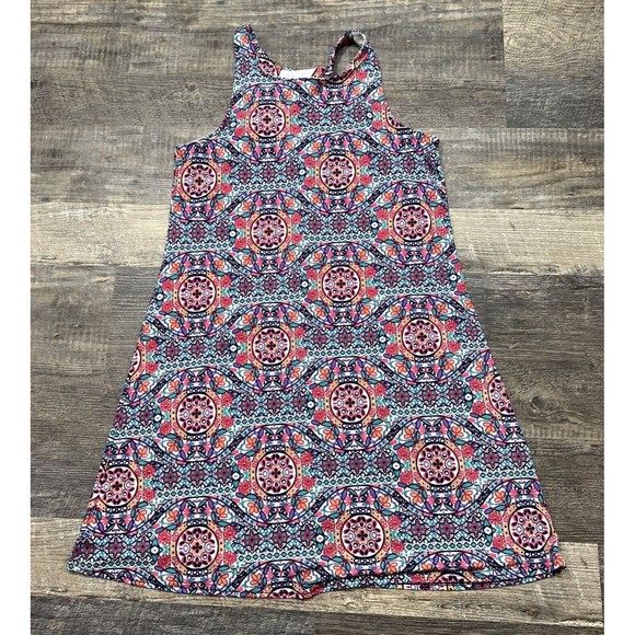 Cupio Women's Racerback Mandala Print Sleeveless Swing Dress Boho Size M - Picture 11 of 11